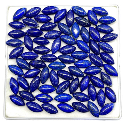 80 Pcs Natural Untreated Lapis Lazuli 13.7x6.7mm Marquise Cabochon Gemstones Lot