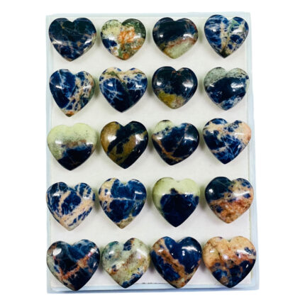 20 Pcs Natural Sodalite 18-21mm Heart Shape Loose Gemstones Wholesale Lot