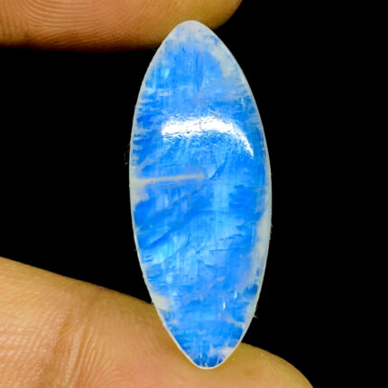 21.65 Cts Natural Rainbow Moonstone 29.5x12mm Cabochon Pendant Size Gemstone