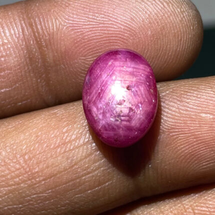 9.90 Cts Unheated Natural Star Ruby 14x10mm Oval Cabochon Stunning Red Gemstone
